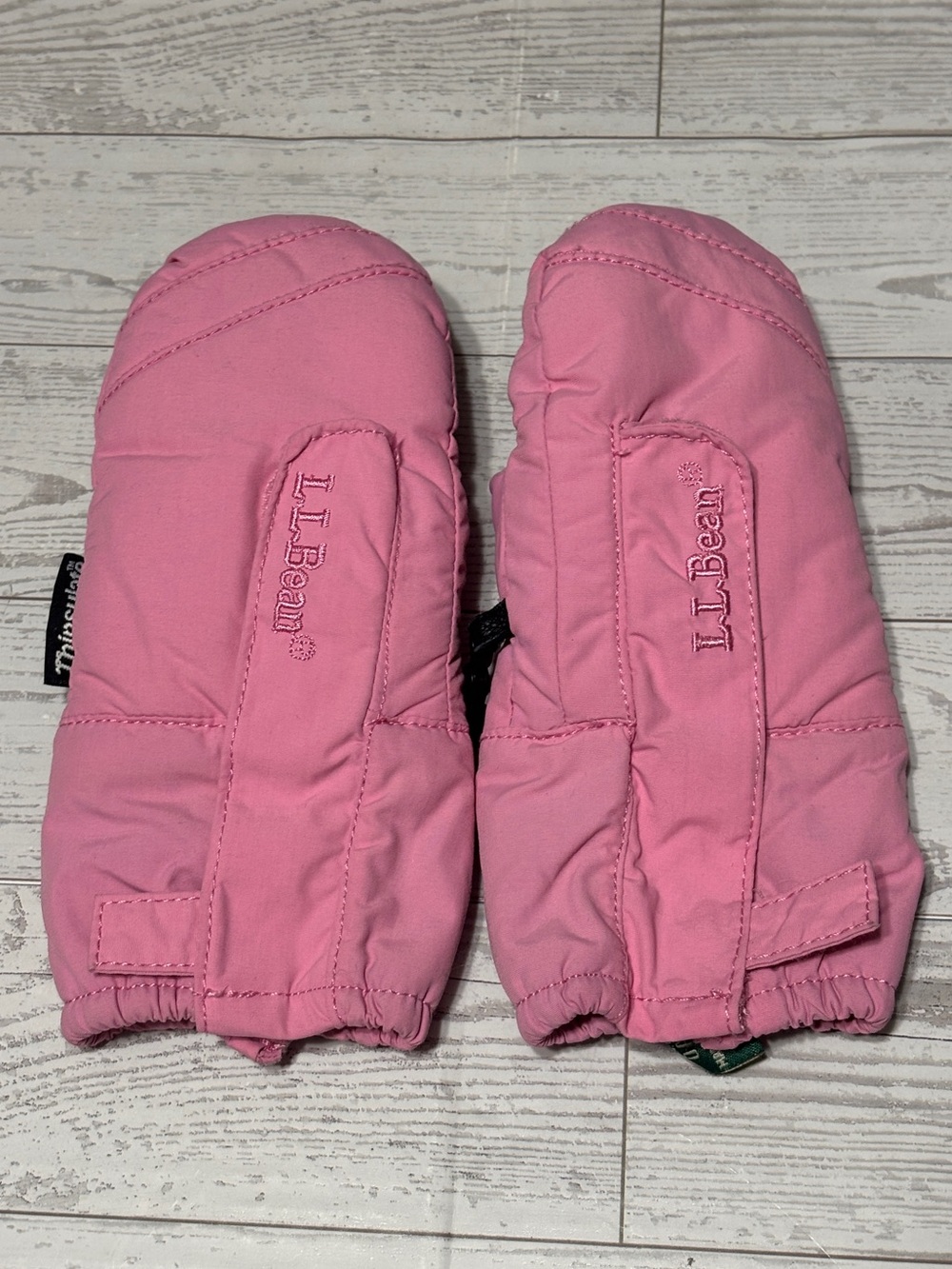 L.L. Bean Kids Pink Winter Ski/Snow Insulated Mittens Toddlers Size 24-36 mos
